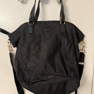 Tory Burch Black Nylon Tote Bag